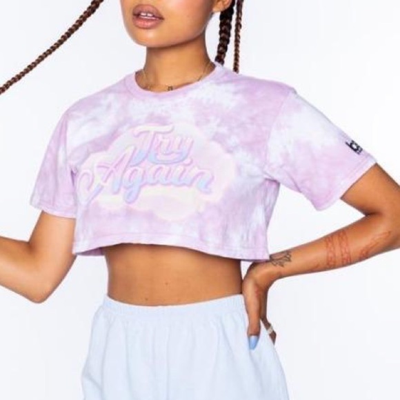 BSR By Samii Ryan Try Again Crop Tee Size Large - Picture 4 of 4
